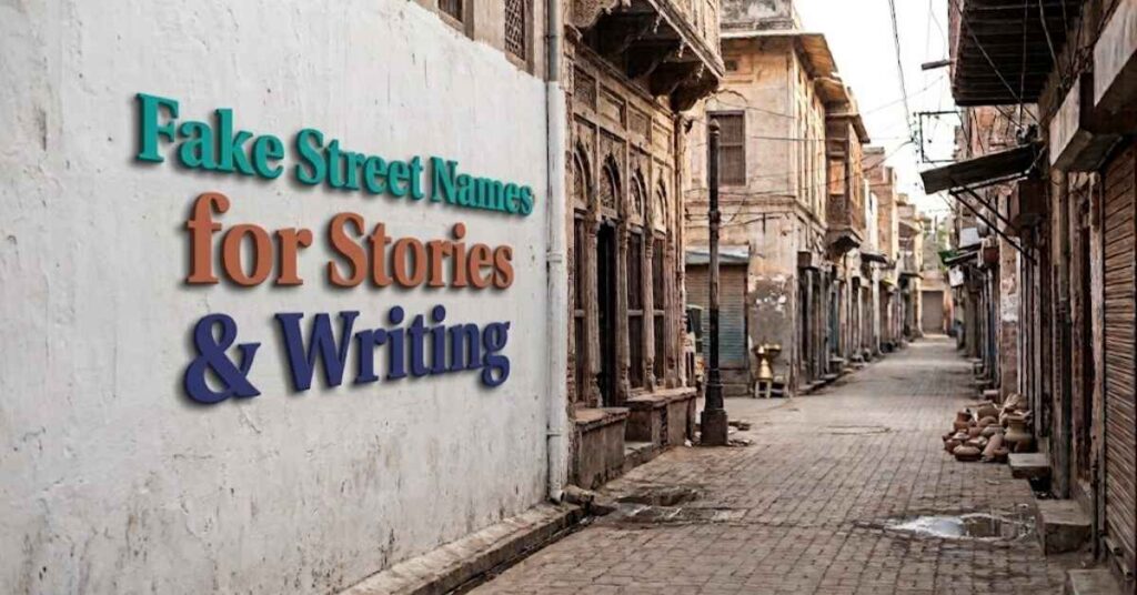 Fake Street Names for Stories & Writing